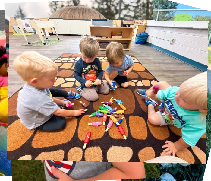 kids playing on rug
