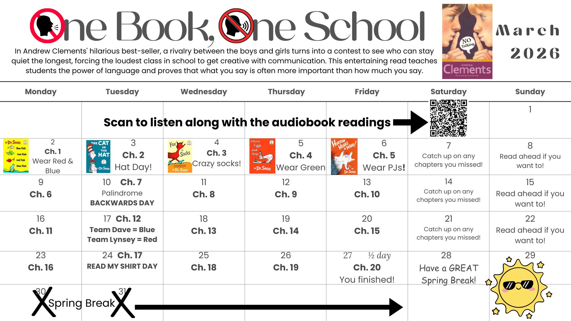 March Reading Calendar